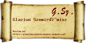 Glazius Szemirámisz névjegykártya